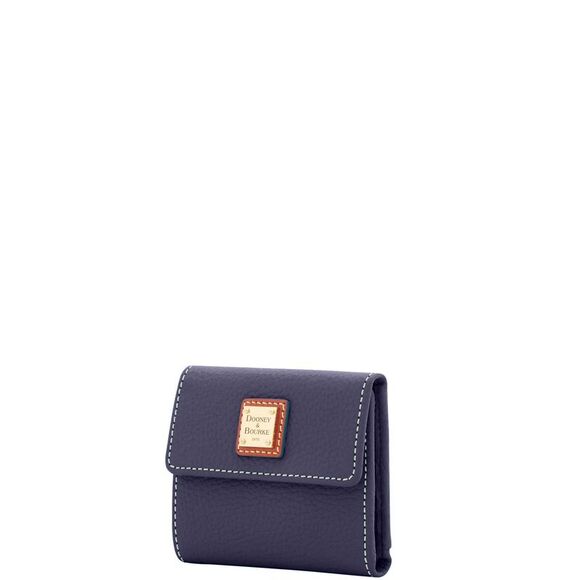 Dooney & Bourke Pebble Grain Small Flap Wallet - Midnight Blue - Picture 2 of 4